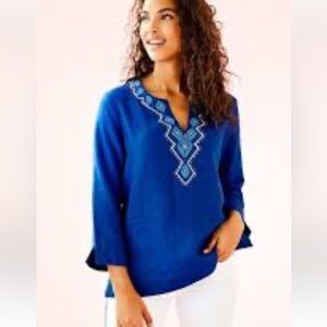 Lilly Pulitzer Amelia Island linen tunic